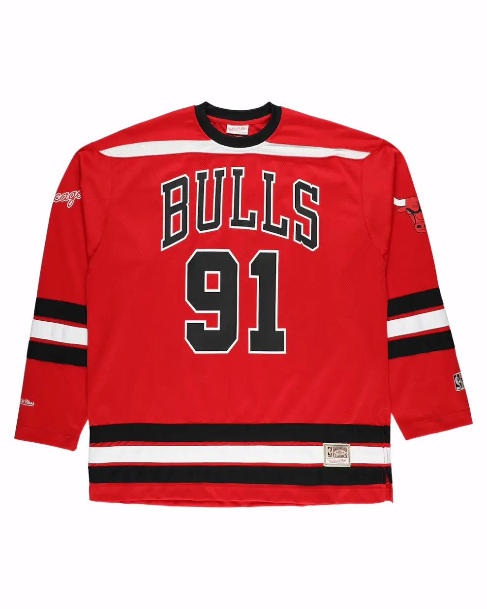 Bulls Dennis Rodman Mitchell & Ness Red Big & Tall NBA Hockey Jersey (1)