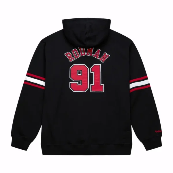 Dennis Rodman Mitchell & Ness Black Name & Number Hoodie (5)