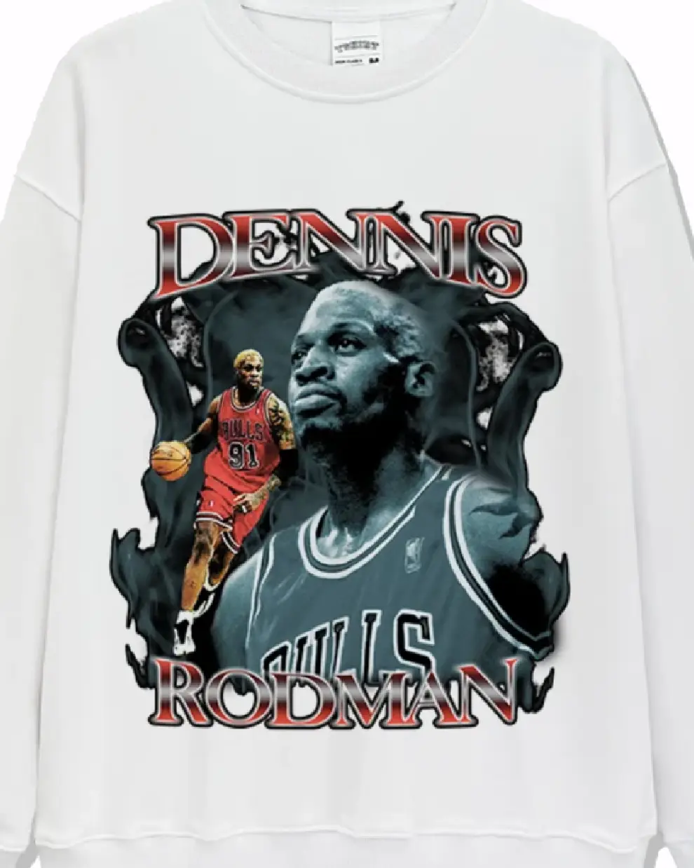 Dennis Rodman Sweatshirt NBA White (2)